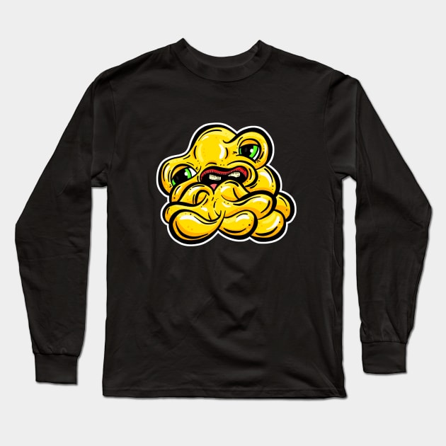 The Blobs - Yellow Sigh Monster Long Sleeve T-Shirt by Squeeb Creative